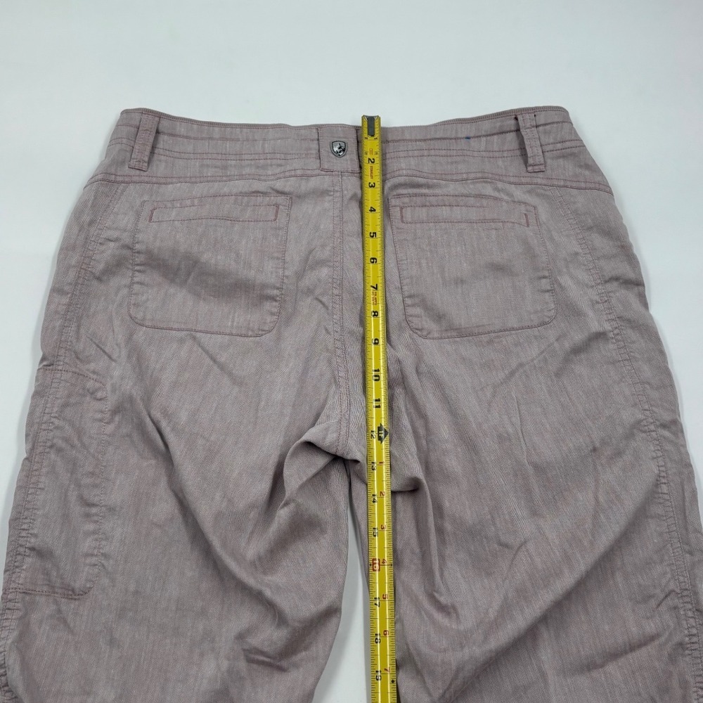 Kuhl Women 12 Reg Cabo Mauve Linen Blend Straight Leg Hiking Outdoor Pants - Picture 8 of 9